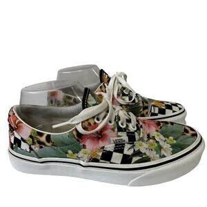 Vans Era Low-Top Sneakers Size W 7.5 New Tropical Animal Checked